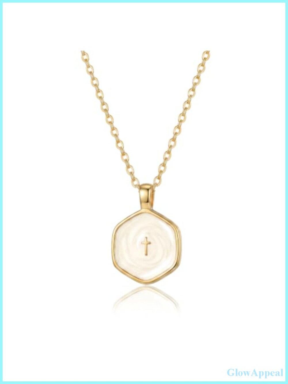 Dainty 14K Gold Plated Stainless Steel Cross Necklace Hypoallergenic Waterproof